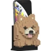 Jekca - Pomeranian Phone Stand 01S - Lego - Sculpture - Construction - 4D - Brick Animals - Toys - Avvenice