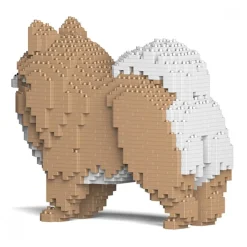 Jekca - Pomeranian 02S-M01 - Lego - Sculpture - Construction - 4D - Brick Animals - Toys - Avvenice