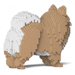Jekca - Pomeranian 02S-M01 - Lego - Sculpture - Construction - 4D - Brick Animals - Toys - Avvenice
