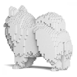 Jekca - Pomeranian 02S-M02 - Lego - Sculpture - Construction - 4D - Brick Animals - Toys - Avvenice