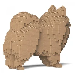 Jekca - Pomeranian 02S-M04 - Lego - Sculpture - Construction - 4D - Brick Animals - Toys - Avvenice
