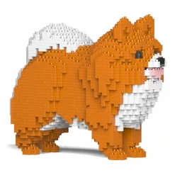 Jekca - Pomeranian 02S-M05 - Lego - Sculpture - Construction - 4D - Brick Animals - Toys - Avvenice