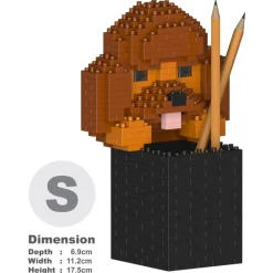 Jekca - Poodle Pencil Cup 01S - Lego - Sculpture - Construction - 4D - Brick Animals - Toys - Avvenice