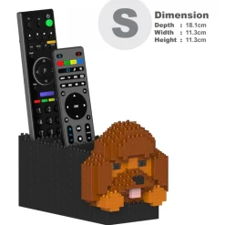 Jekca - Poodle Remote Control Rack 01S - Lego - Sculpture - Construction - 4D - Brick Animals - Toys - Avvenice