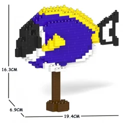 Jekca - Powder Blue Tang 01S - Lego - Sculpture - Construction - 4D - Brick Animals - Toys - Avvenice