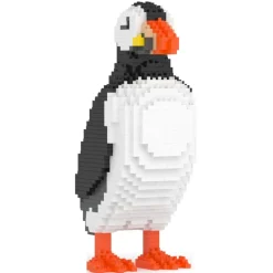 Jekca - Puffin 01 - Big - Lego - Sculpture - Construction - 4D - Brick Animals - Toys - Avvenice