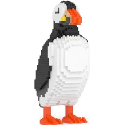 Jekca - Puffin 01 - Lego - Sculpture - Construction - 4D - Brick Animals - Toys - Avvenice