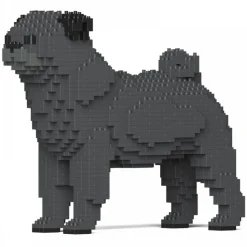 Jekca - Pug 01-M04 - Big - Lego - Sculpture - Construction - 4D - Brick Animals - Toys - Avvenice