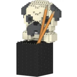 Jekca - Pug Pencil Cup 01S - Lego - Sculpture - Construction - 4D - Brick Animals - Toys - Avvenice