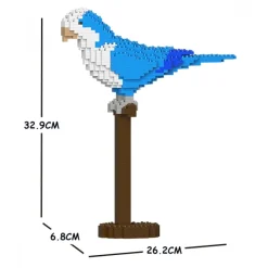 Jekca - Quaker Parrot 01S-M02 - Lego - Sculpture - Construction - 4D - Brick Animals - Toys - Avvenice
