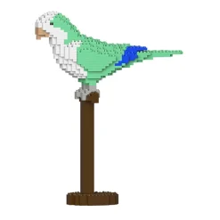Jekca - Quaker Parrot 01S-M01 - Lego - Sculpture - Construction - 4D - Brick Animals - Toys - Avvenice
