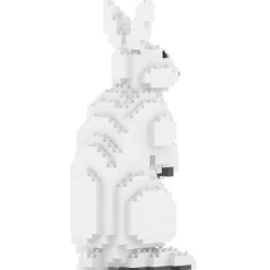 Jekca - Rabbit 01 - Big - Lego - Sculpture - Construction - 4D - Brick Animals - Toys - Avvenice