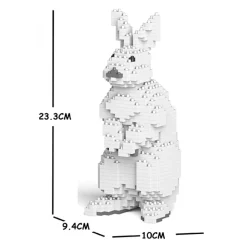Jekca - Rabbit 01S - Lego - Sculpture - Construction - 4D - Brick Animals - Toys - Avvenice