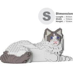 Jekca - Ragdoll Cat 03S-M02 - Lego - Sculpture - Construction - 4D - Brick Animals - Toys - Avvenice