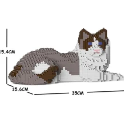 Jekca - Ragdoll Cat 03S-M01 - Lego - Sculpture - Construction - 4D - Brick Animals - Toys - Avvenice
