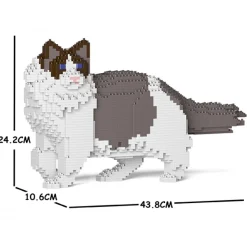 Jekca - Ragdoll Cat 02S-M01 - Lego - Sculpture - Construction - 4D - Brick Animals - Toys - Avvenice