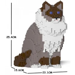 Jekca - Ragdoll Cat 01S-M03 - Lego - Sculpture - Construction - 4D - Brick Animals - Toys - Avvenice