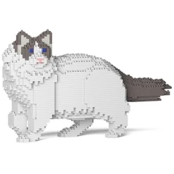 Jekca - Ragdoll Cat 01S-M02 - Lego - Sculpture - Construction - 4D - Brick Animals - Toys - Avvenice