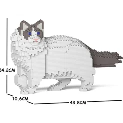 Jekca - Ragdoll Cat 01S-M02 - Lego - Sculpture - Construction - 4D - Brick Animals - Toys - Avvenice