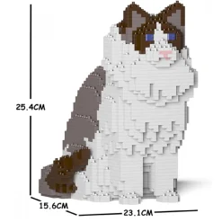 Jekca - Ragdoll Cat 01S-M01 - Lego - Sculpture - Construction - 4D - Brick Animals - Toys - Avvenice