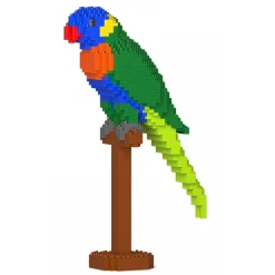 Jekca - Rainbow Lorikeet 01S - Lego - Sculpture - Construction - 4D - Brick Animals - Toys - Avvenice