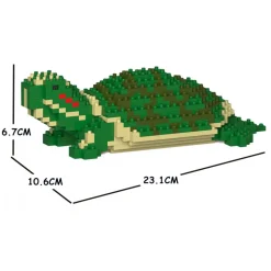 Jekca - Red-Eared Slider 01S - Lego - Sculpture - Construction - 4D - Brick Animals - Toys - Avvenice