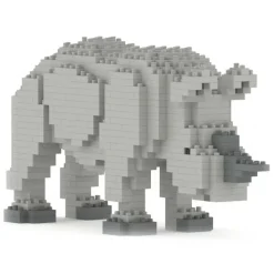 Jekca - Rhino 01 - Big - Lego - Sculpture - Construction - 4D - Brick Animals - Toys - Avvenice