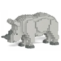 Jekca - Rhino 01S - Lego - Sculpture - Construction - 4D - Brick Animals - Toys - Avvenice