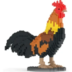 Jekca - Rooster 01 - Big - Lego - Sculpture - Construction - 4D - Brick Animals - Toys - Avvenice