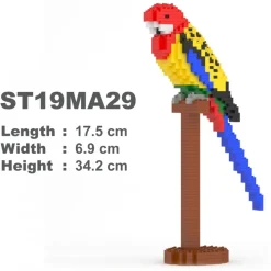 Jekca - Rosella 01S - Lego - Sculpture - Construction - 4D - Brick Animals - Toys - Avvenice