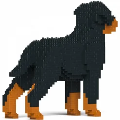 Jekca - Rottweiler 02 - Big - Lego - Sculpture - Construction - 4D - Brick Animals - Toys - Avvenice