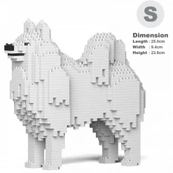 Jekca - Samoyed 01S - Lego - Sculpture - Construction - 4D - Brick Animals - Toys - Avvenice