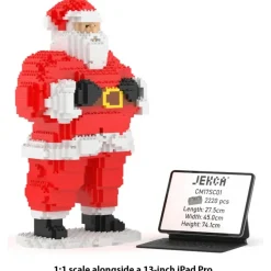 Jekca - Santa Claus 01 - Big - Lego - Sculpture - Construction - 4D - Brick Animals - Toys - Avvenice