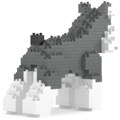 Jekca - Schnauzer Mini 01 - Big - Lego - Sculpture - Construction - 4D - Brick Animals - Toys - Avvenice