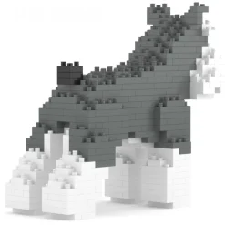 Jekca - Schnauzer Mini 01 - Lego - Sculpture - Construction - 4D - Brick Animals - Toys - Avvenice