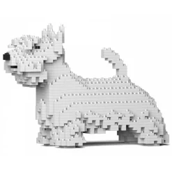 Jekca - Scottish Terrier 01-M02 - Big - Lego - Sculpture - Construction - 4D - Brick Animals - Toys - Avvenice