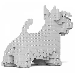 Jekca - Scottish Terrier 01-M02 - Big - Lego - Sculpture - Construction - 4D - Brick Animals - Toys - Avvenice