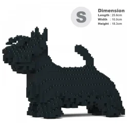 Jekca - Scottish Terrier 01S-M01 - Lego - Sculpture - Construction - 4D - Brick Animals - Toys - Avvenice