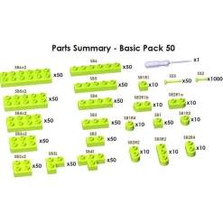 Jekca - Sculptor Basic Pack 50 - Grass Green - Lego - Sculpture - Construction - 4D - Brick Animals - Toys - Avvenice