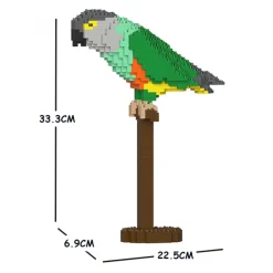 Jekca - Senegal Parrot 01S - Lego - Sculpture - Construction - 4D - Brick Animals - Toys - Avvenice