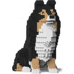 Jekca - Shetland Sheepdog 03-M02 - Big - Lego - Sculpture - Construction - 4D - Brick Animals - Toys - Avvenice
