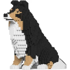 Jekca - Shetland Sheepdog 03-M02 - Lego - Sculpture - Construction - 4D - Brick Animals - Toys - Avvenice