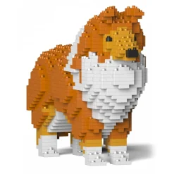 Jekca - Shetland Sheepdog 01S-S13 - Lego - Sculpture - Construction - 4D - Brick Animals - Toys - Avvenice