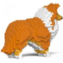 Jekca - Shetland Sheepdog 01S-S13 - Lego - Sculpture - Construction - 4D - Brick Animals - Toys - Avvenice