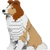 Jekca - Shetland Sheepdog 03-M01 - Big - Lego - Sculpture - Construction - 4D - Brick Animals - Toys - Avvenice