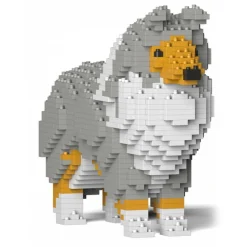 Jekca - Shetland Sheepdog 01-M01 - Big - Lego - Sculpture - Construction - 4D - Brick Animals - Toys - Avvenice