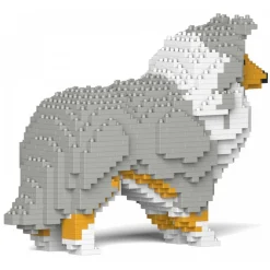 Jekca - Shetland Sheepdog 01-M01 - Big - Lego - Sculpture - Construction - 4D - Brick Animals - Toys - Avvenice