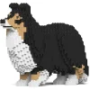 Jekca - Shetland Sheepdog 02-M02 - Big - Lego - Sculpture - Construction - 4D - Brick Animals - Toys - Avvenice