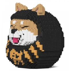 Jekca - Shiba Daruma Doll 01S-M02 - Lego - Sculpture - Construction - 4D - Brick Animals - Toys - Avvenice