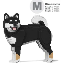 Jekca - Shiba Inu 02-M01 - Big - Lego - Sculpture - Construction - 4D - Brick Animals - Toys - Avvenice